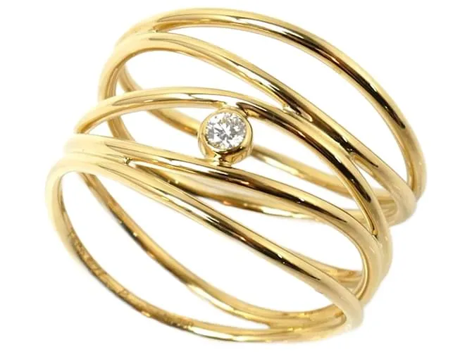 Anillo de diamante Wave en oro amarillo de 18K Tiffany & Co. Dorado 