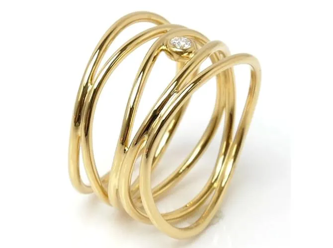 Anillo de diamante Wave en oro amarillo de 18K Tiffany & Co. Dorado 