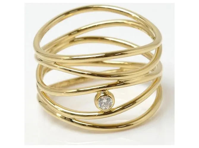 Anillo de diamante Wave en oro amarillo de 18K Tiffany & Co. Dorado 