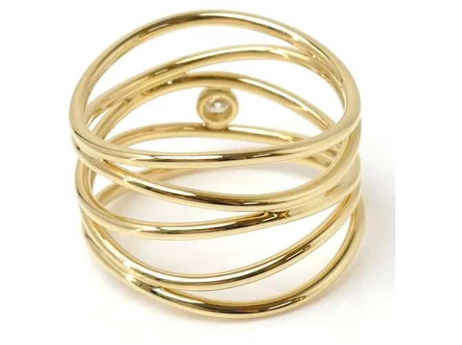 Anillo de diamante Wave en oro amarillo de 18K Tiffany & Co. Dorado 