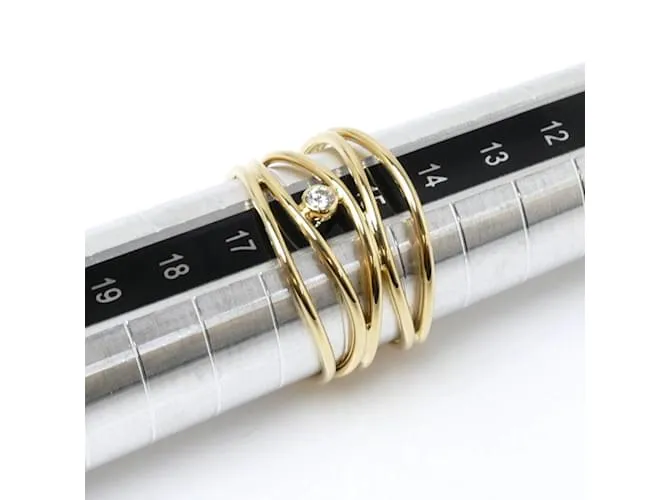 Anillo de diamante Wave en oro amarillo de 18K Tiffany & Co. Dorado 