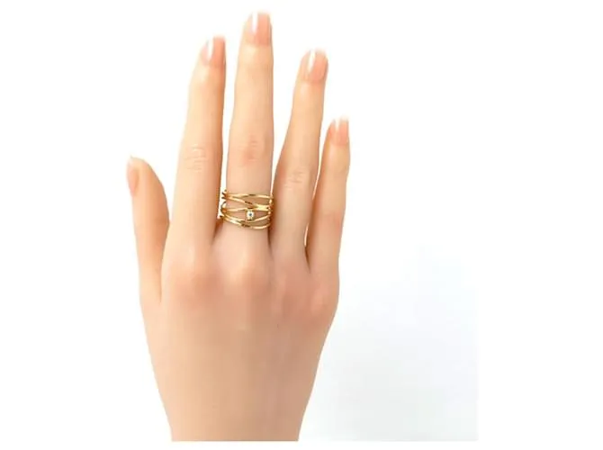Anillo de diamante Wave en oro amarillo de 18K Tiffany & Co. Dorado 