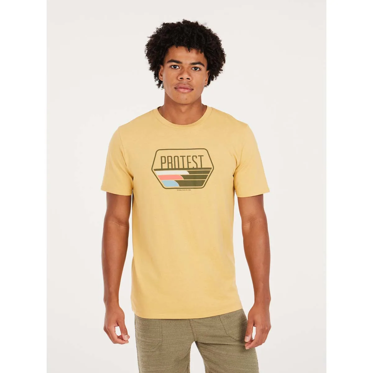 Camiseta Hombre Prtstan T-Shirt Protest Amarillo