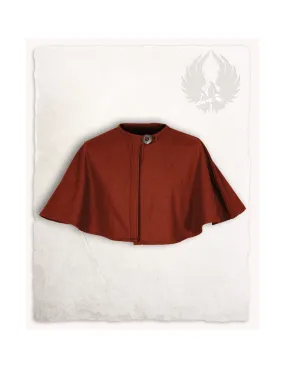 Esclavina medieval de canvas modelo Bron, roja