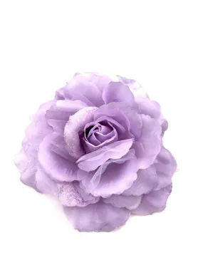 FLORES MUJER LILAS GRANDES CON BROCHE PELO O ROPA