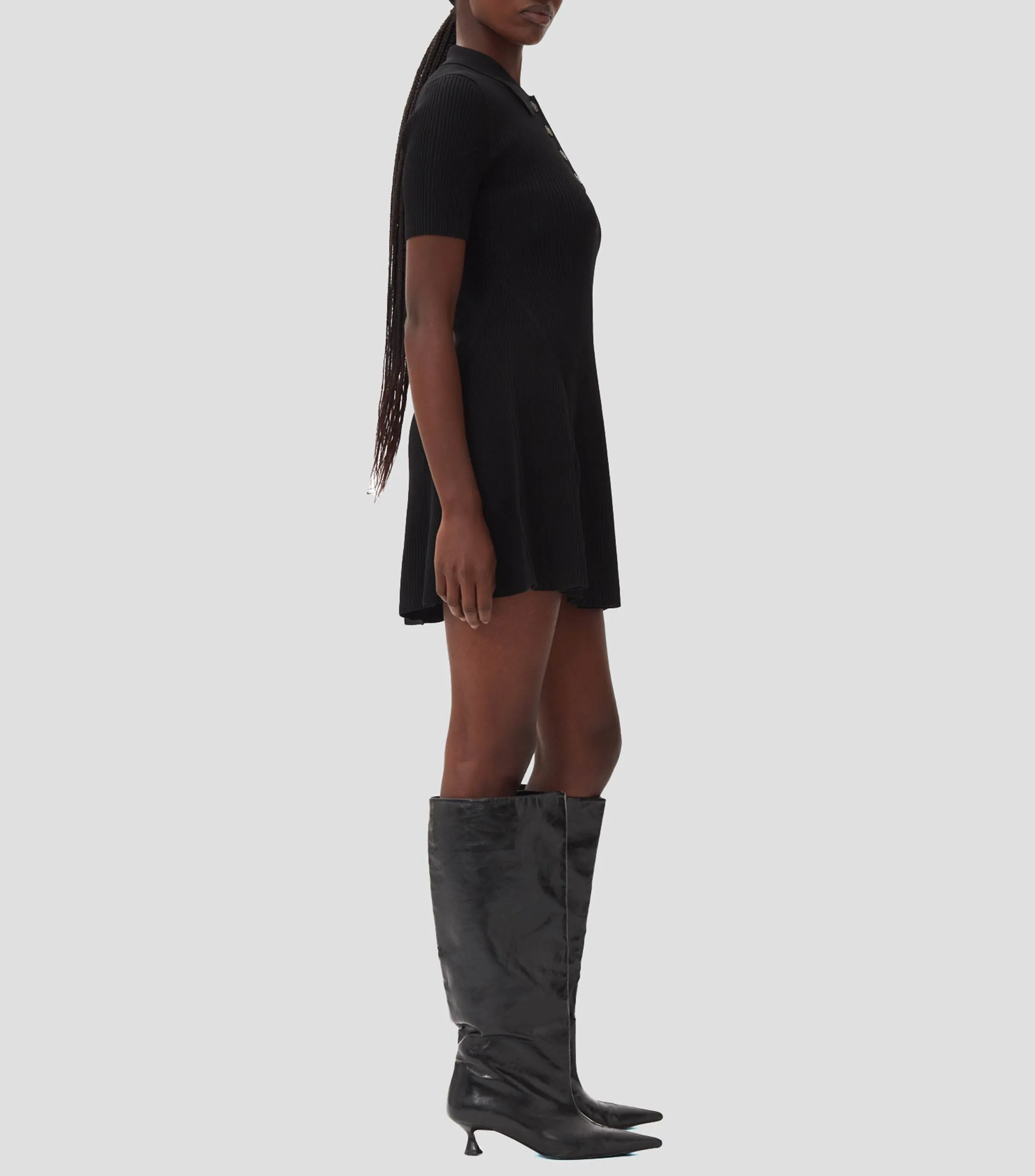 Ganni Vestido mini con bordado Mujer
