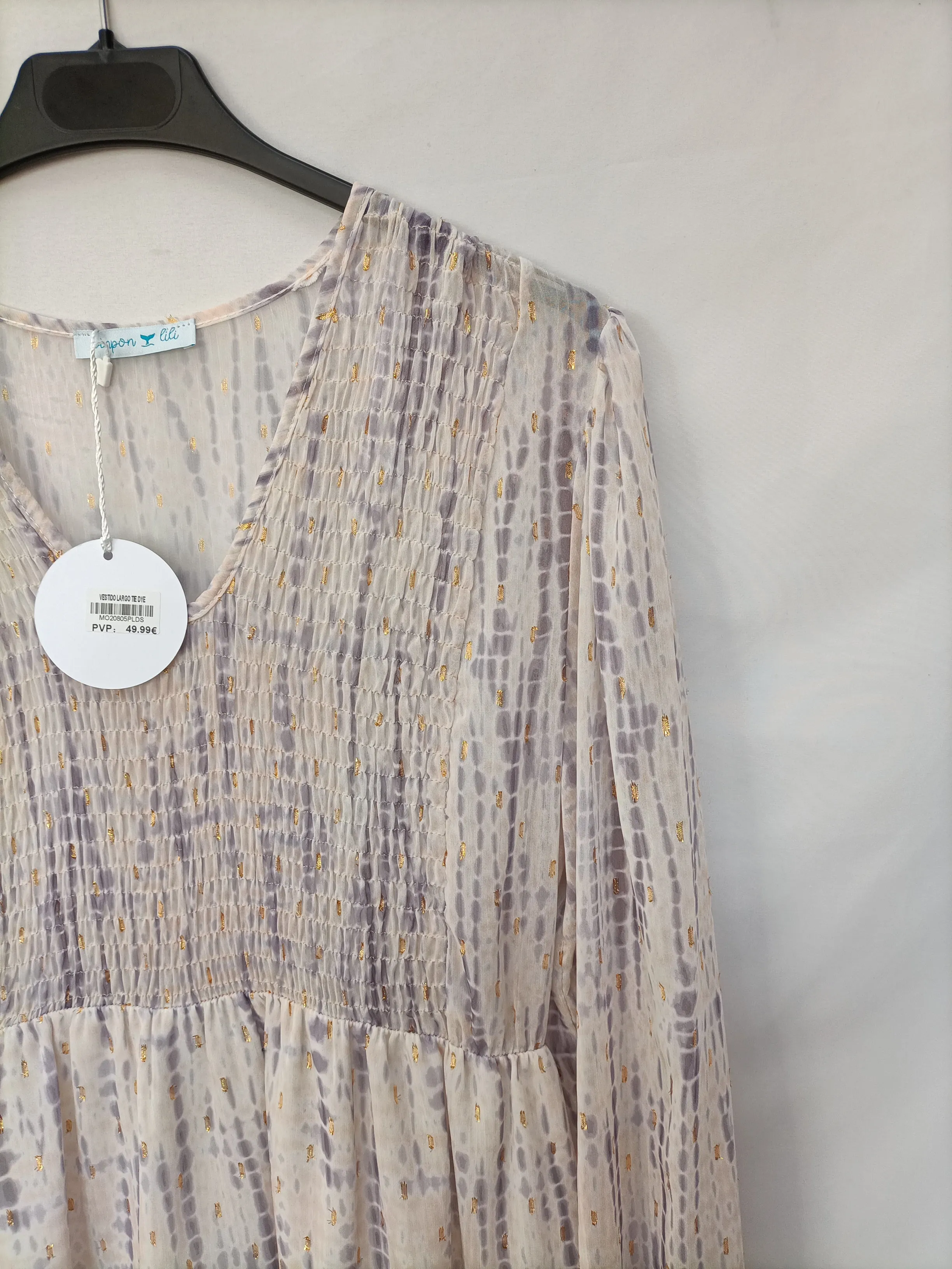 PINPOM LILI. Vestido mido beige  T.u (m)