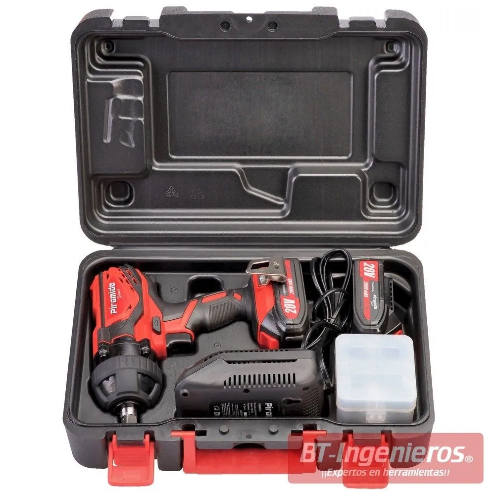Pistola de impacto a bateria. 20 V. 400Nm Alta potencia