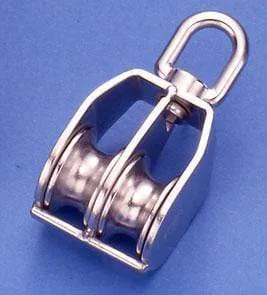 POLEA INOX DOBLE GIRATORIA 25MM - PACK 3 UNIDADES