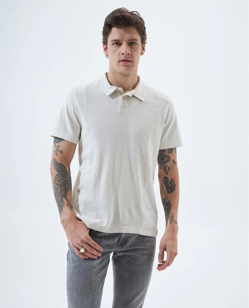 Polo doble textura para hombre
