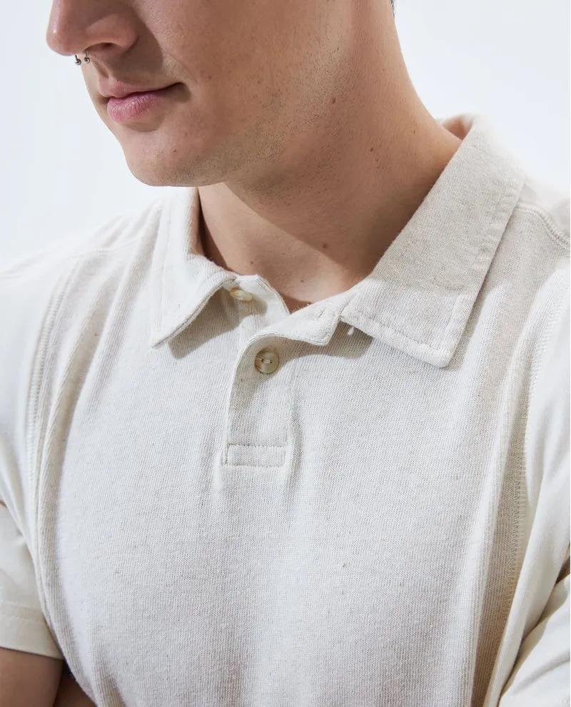 Polo doble textura para hombre