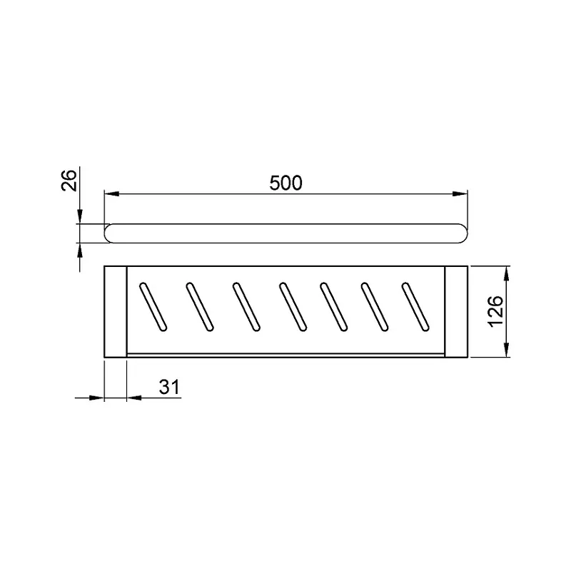 Repisa negra de utilidad de aluminio - NOFER