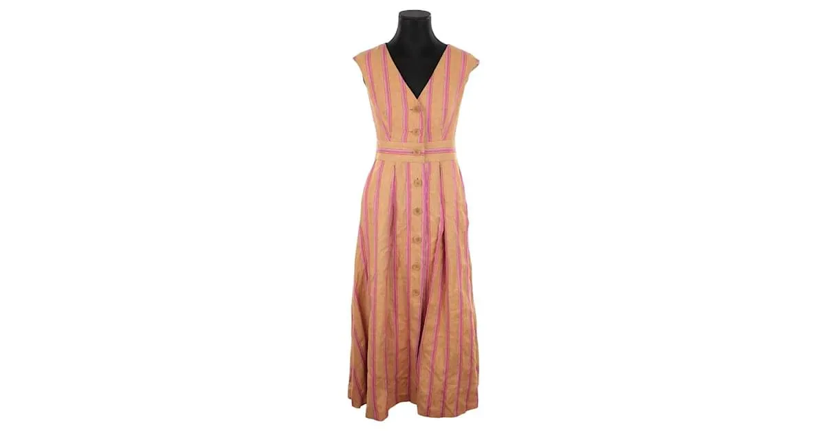 Tara Jarmon Vestido de lino Amarillo 