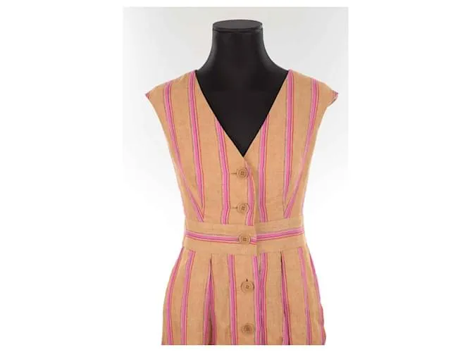 Tara Jarmon Vestido de lino Amarillo 