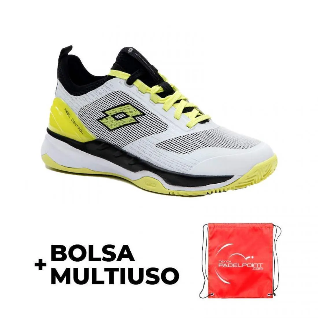 Zapatillas Lotto Mirage 200 Blanco Amarillo Neon Negro Mujer | Lotto